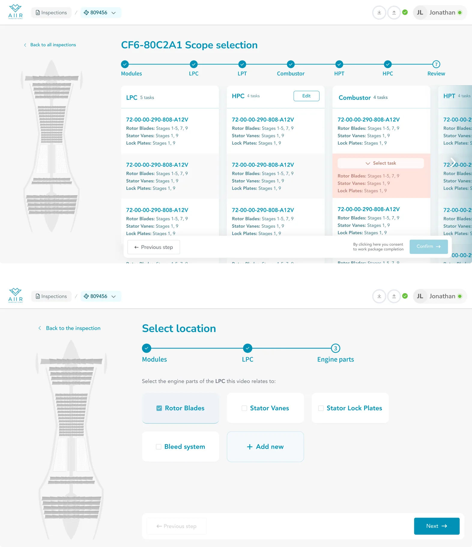 Aiir inspection platform — product screen 4