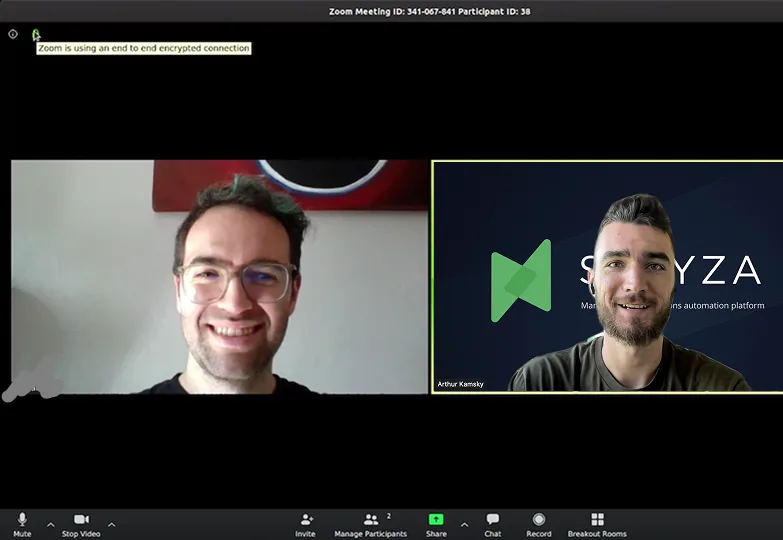Customer development interview over video call